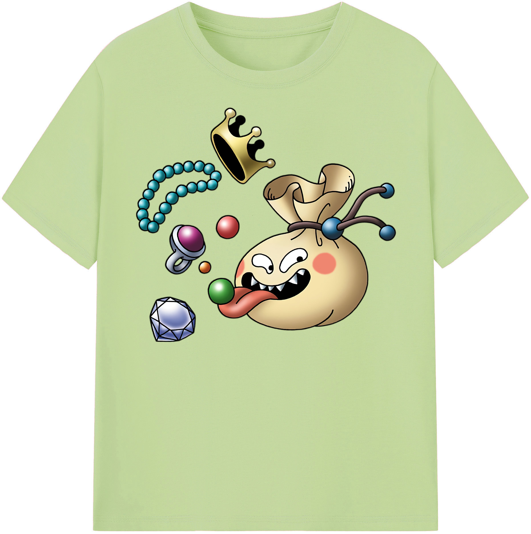 （画像用） ドラゴンクエスト Doragon Kuesuto Dragon Quest 綿100％半袖Tシャツ（フロントプリント）